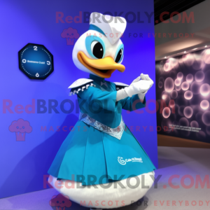 Maskottchenkostüm Cyan...