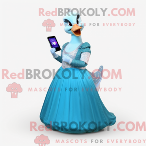 Maskottchenkostüm Cyan...
