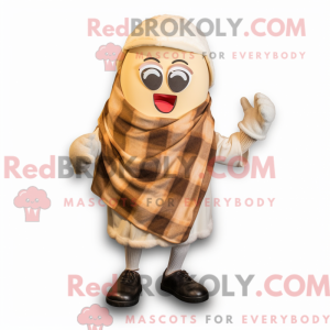 Beige østers maskot kostume...
