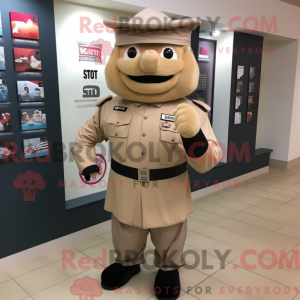 Máscara bege do soldado da...