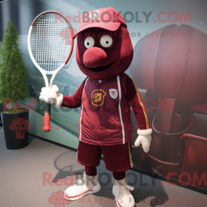 Maroon tennisracket...