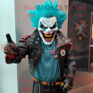 Teal Evil Clown máscara de...