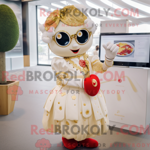 Gold Cherry mascottekostuum...