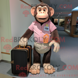 Peach Chimpansee maskot...