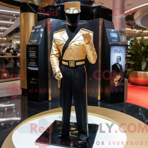 Gold Gi Joe mascot costume...