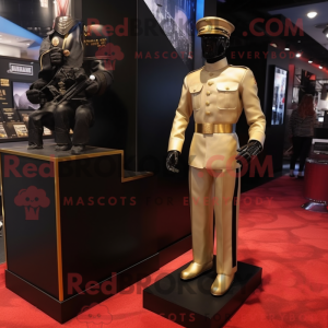 Gold Gi Joe mascot costume...