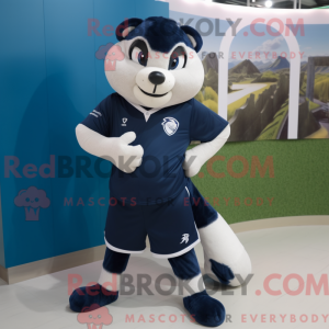 Navy Badger maskot kostume...