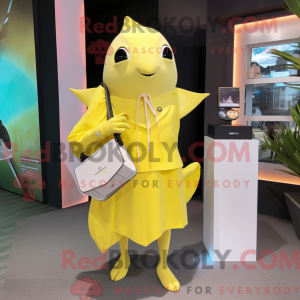 Citrongul Stingray maskot...