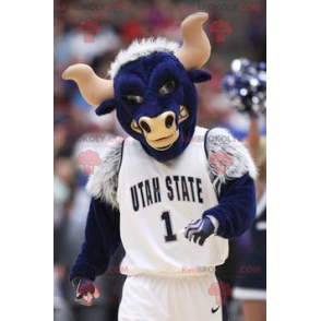 Giant and impressive blue buffalo bull mascot - Redbrokoly.com