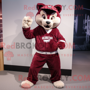 Maroon Bobcat mascot...