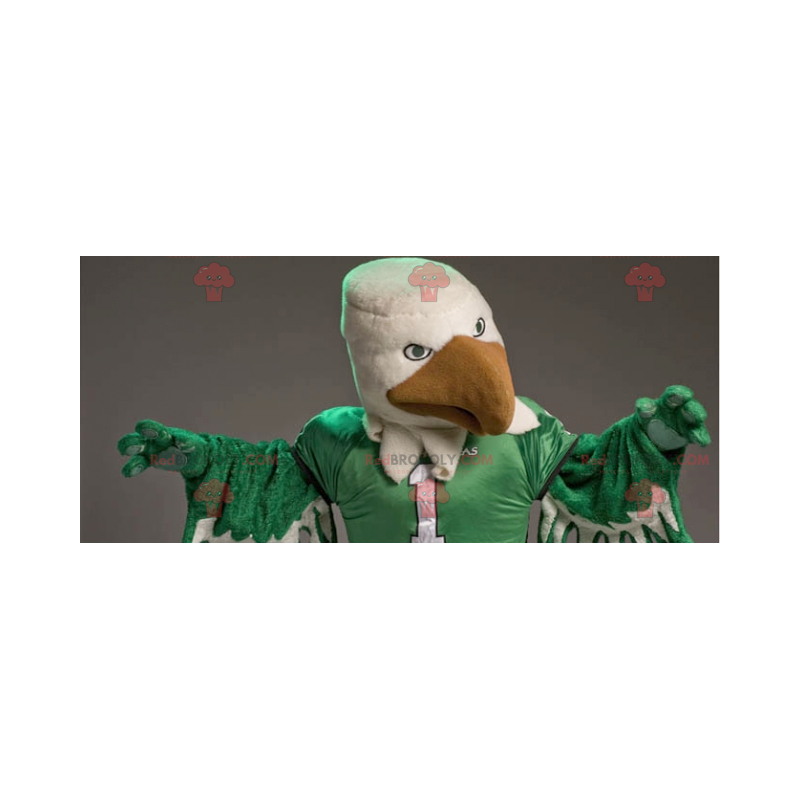 Giant white and green eagle mascot - Redbrokoly.com