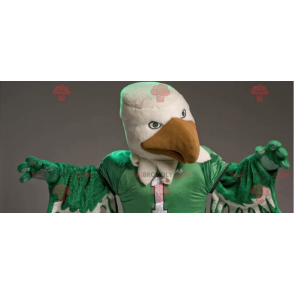Reusachtige witte en groene adelaar mascotte - Redbrokoly.com