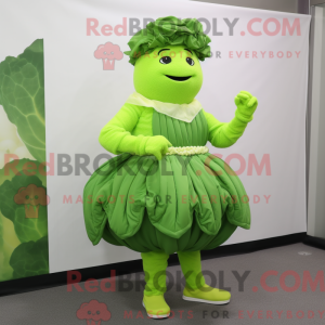 Postava maskota Lime Green...