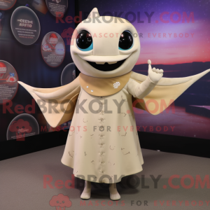 Beige Stingray maskot...