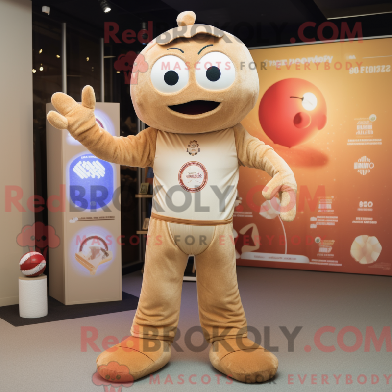 Fantasia de mascote Tan Juggle com macacão e brincos - Mascotes de malabarismo - REBROKO_279178 - RedBrokoly.com