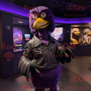 Personaggio mascotte viola...