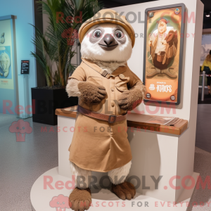 Tan Sloth maskotdraktfigur...