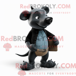 Black Tapir mascot costume...