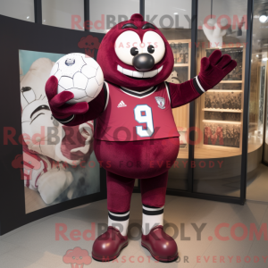 Maroon Handball Ball mascot...