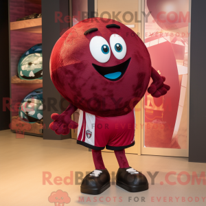 Maroon Handball Ball mascot...