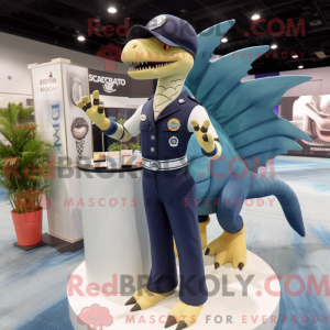 Navy Spinosaurus maskot...