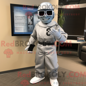 Sølv Gi Joe maskot kostume...