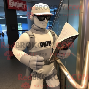 Sølv Gi Joe maskot kostume...