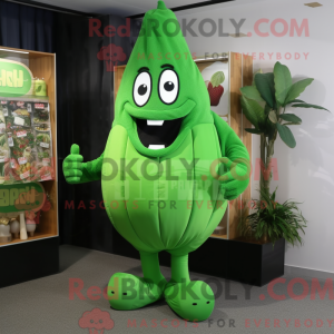 Grøn Squash maskot kostume...