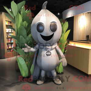 Gray Mango mascot costume...
