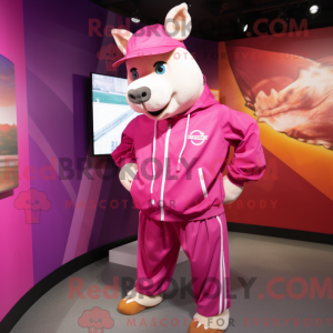Máscara cinza magenta com...
