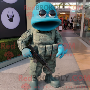 Teal Army Soldier máscara...
