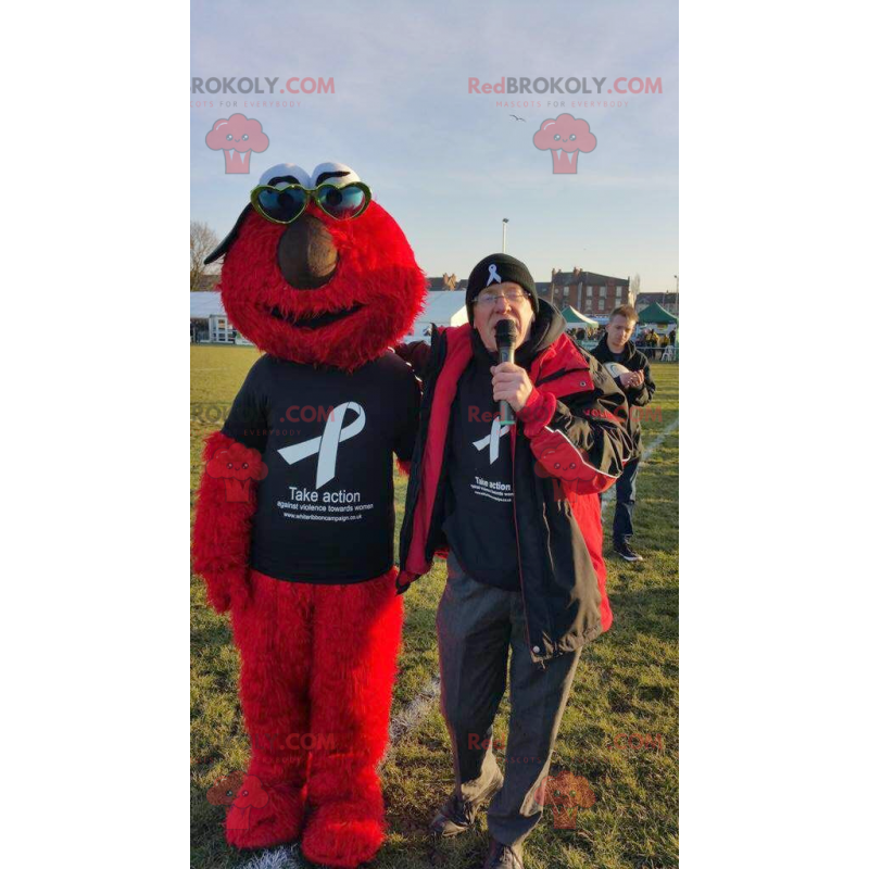 Maskot loutek Elmo Red Monster - Redbrokoly.com Maskot loutek Elmo Red Monster - Redbrokoly.com