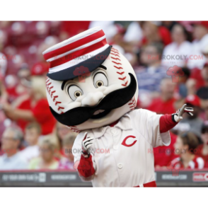 White and red baseball mascot - Redbrokoly.com