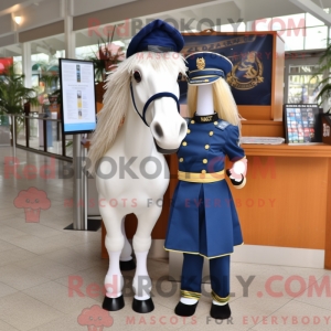 Navy Horse mascot costume...