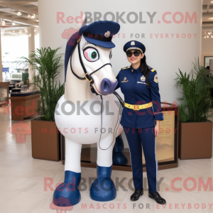 Navy Horse mascot costume...