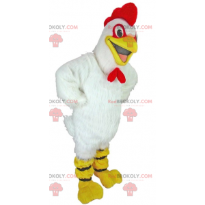 Gallina gigante gallo bianco mascotte - Redbrokoly.com