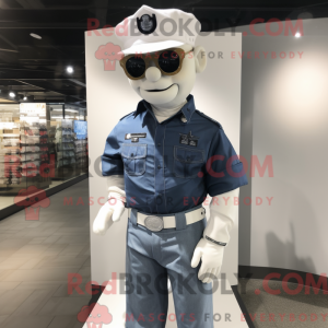 White Navy Soldier mascot...