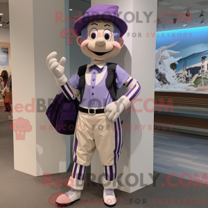 Lavendel Mime maskot...