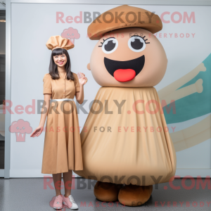 Tan Burgers mascottekostuum...