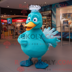 Turkis Swan maskot kostume...