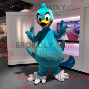 Turkis Swan maskot kostume...