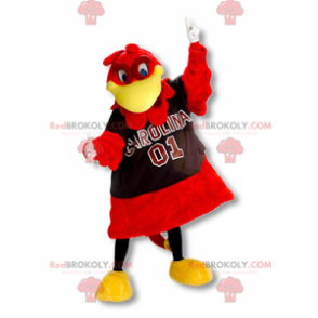 Mascotte d'oiseau rouge et jaune géant - Redbrokoly.com