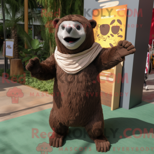 Brown Sloth Bear mascot...