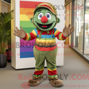 Olive Rainbow Maskottchen...