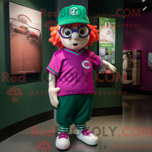Magenta irsk flagga maskot...