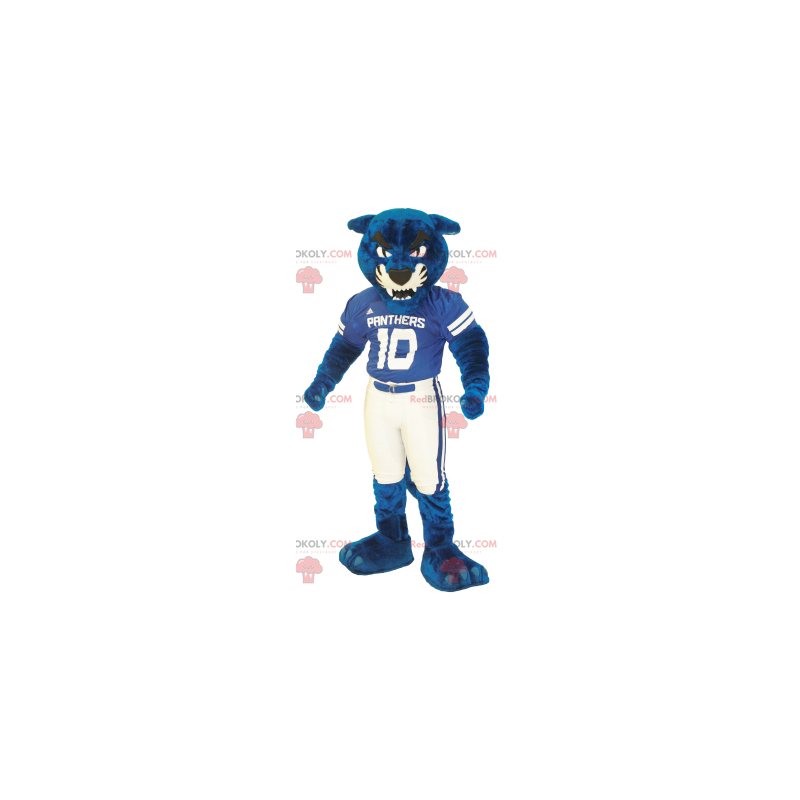 Giant blue and white tiger mascot - Redbrokoly.com