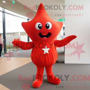 Red Starfish maskot kostume...