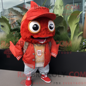 Maskotdraktfigur Red Fish...