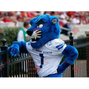 Giant blue and white tiger mascot - Redbrokoly.com