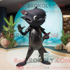 Sort Stingray maskot...
